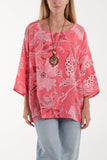 Necklace Botanical Flower Cotton Top For Women  - Dropwear