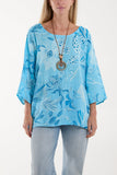 Necklace Botanical Flower Cotton Top For Women  - Dropwear