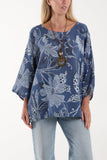 Necklace Botanical Flower Cotton Top For Women  - Dropwear