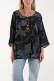 Necklace Botanical Flower Cotton Top For Women  - Dropwear