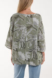 Necklace Botanical Flower Cotton Top For Women  - Dropwear
