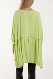 Texture Stripe Asymmetric Hem Top For Women  - Dropwear