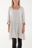 Lime Texture Stripe Asymmetric Hem Top For Women ONE SIZE - Dropwear