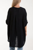 Grandad Collar Cotton Shirt For Women  - Dropwear