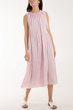 Black Bow Neck Halter Tiered Midi Dress For Women ONE SIZE - Dropwear
