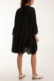 Broderie Anglaise Tunic Dress For Women  - Dropwear