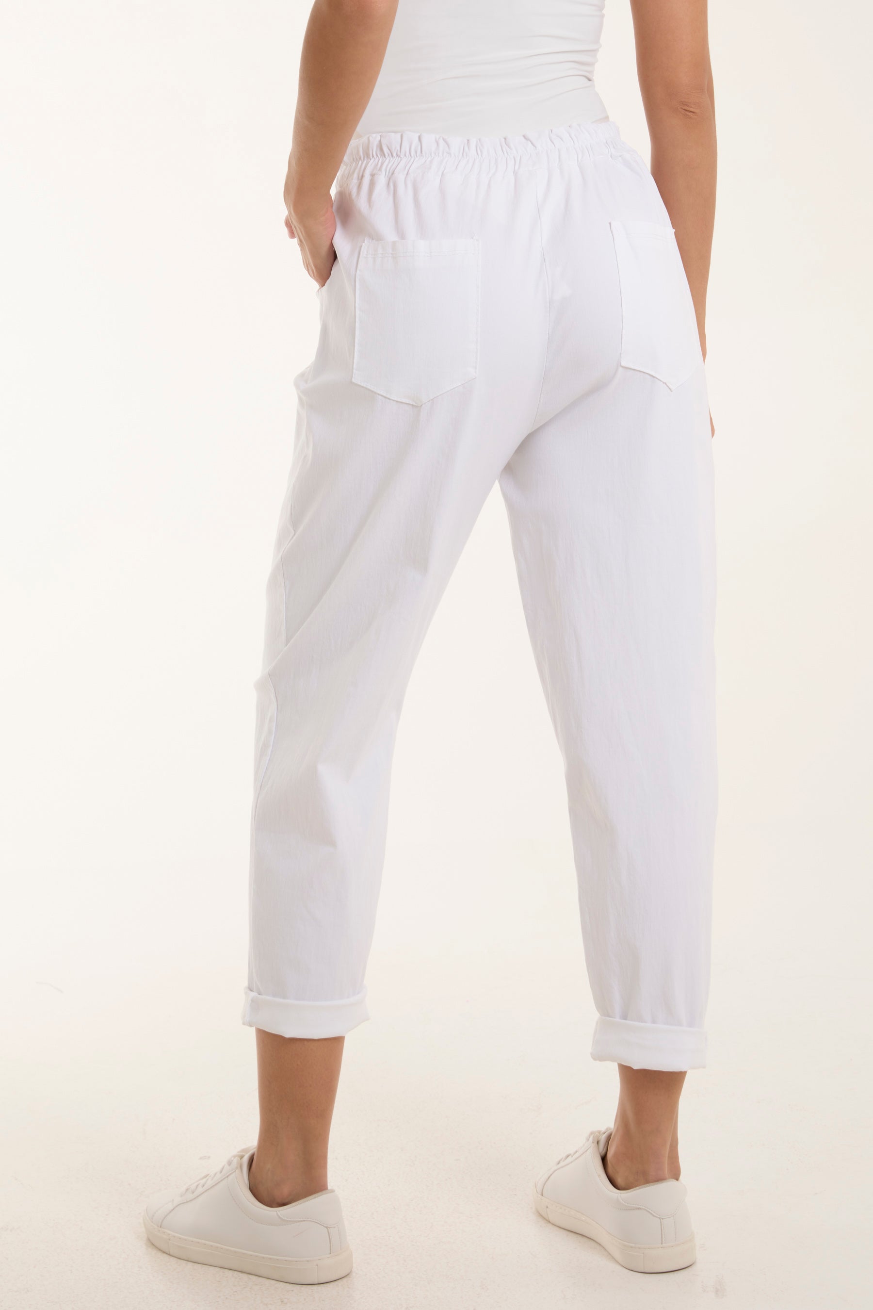 Washed Relaxed Fit Magic Trousers For Women  - Dropwear