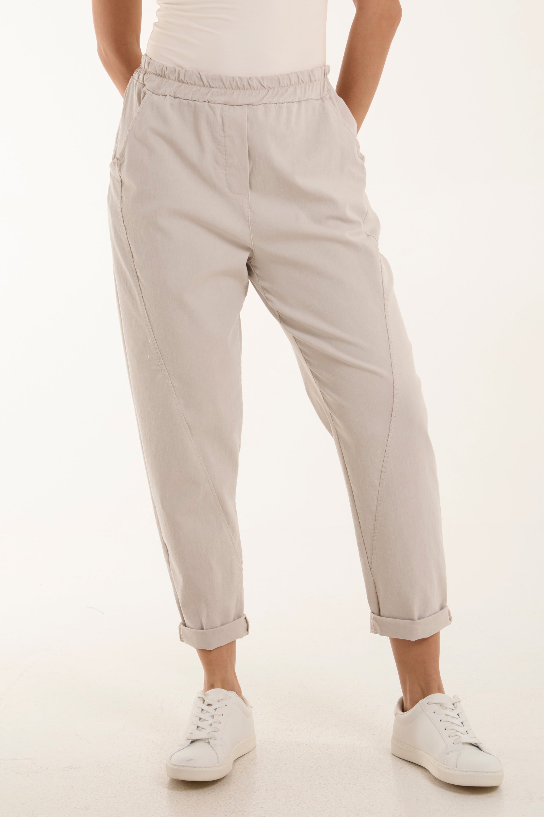 Washed Relaxed Fit Magic Trousers For Women  - Dropwear