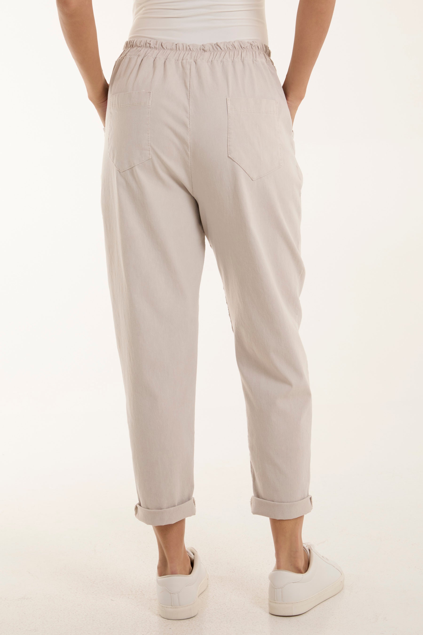 Washed Relaxed Fit Magic Trousers For Women  - Dropwear