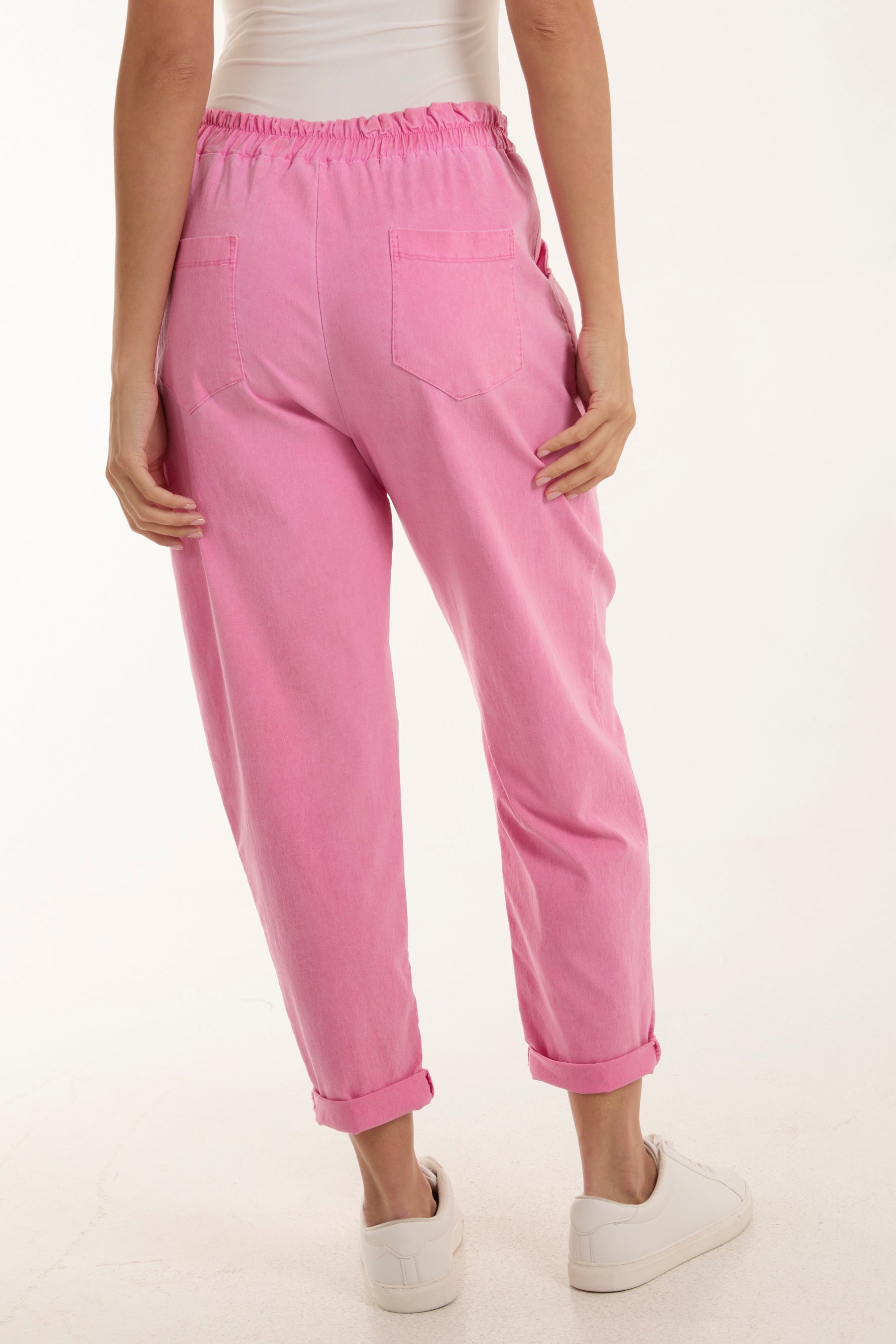 Denim Washed Relaxed Fit Magic Trousers For Women ONE SIZE - Dropwear