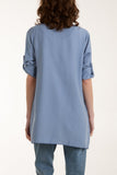Edge To Edge Roll Back Sleeve Jacket For Women  - Dropwear