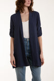 Edge To Edge Roll Back Sleeve Jacket For Women  - Dropwear