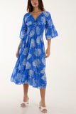 Jade Tree Broderie Anglaise Midi Dress For Women ONE SIZE - Dropwear