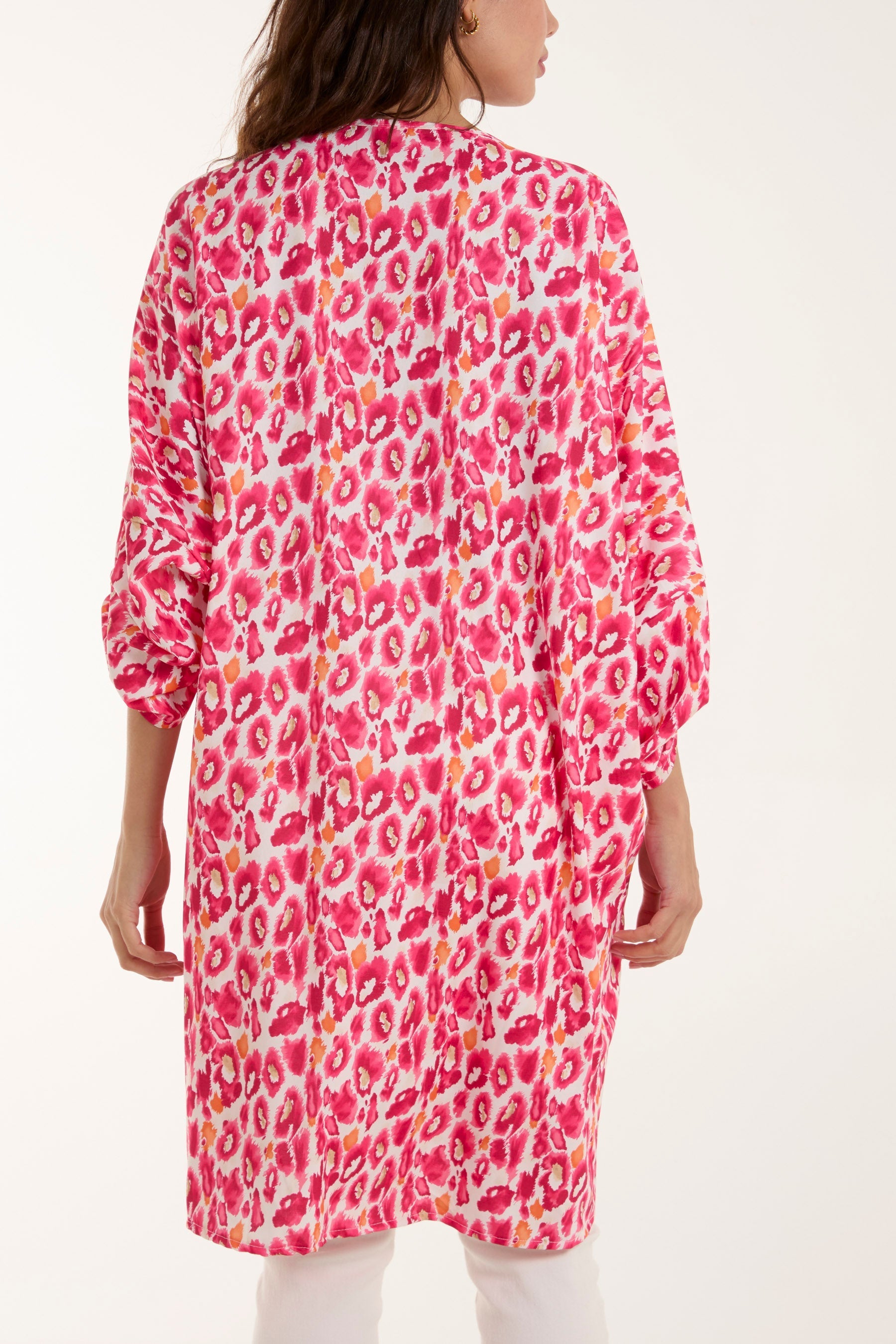 Leopard Print Twisted Front Blouse For Women  - Dropwear