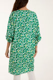 Leopard Print Twisted Front Blouse For Women  - Dropwear