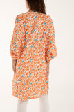 Khaki Leopard Print Twisted Front Blouse For Women ONE SIZE - Dropwear