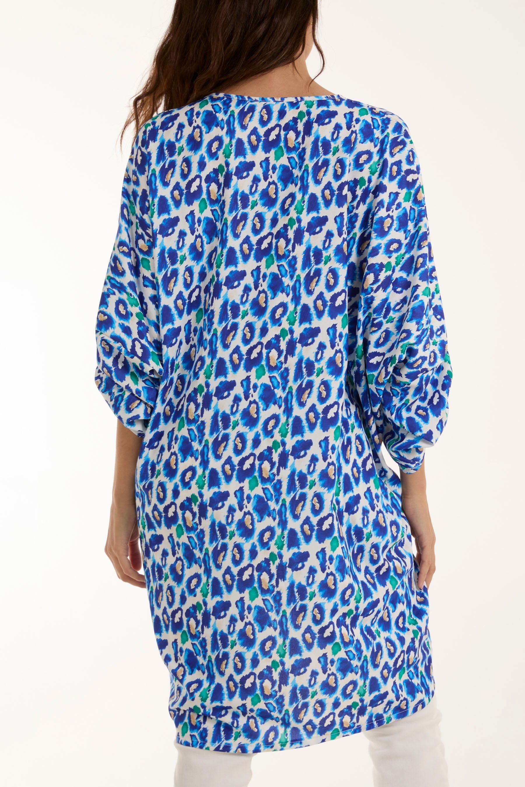 Leopard Print Twisted Front Blouse For Women  - Dropwear