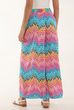 Zigzag Crushed Wide Leg Trousers For Women  - Dropwear