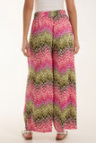 Zigzag Crushed Wide Leg Trousers For Women  - Dropwear