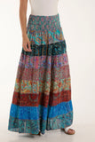 Silk Blend Patchwork Dress & Skirt For Women  - Dropwear