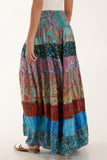 Silk Blend Patchwork Dress & Skirt For Women  - Dropwear