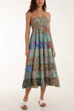 Multi Silk Blend Patchwork Dress & Skirt For Women ONE SIZE - Dropwear