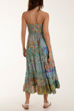 Silk Blend Patchwork Dress & Skirt For Women  - Dropwear