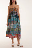Silk Blend Patchwork Dress & Skirt For Women  - Dropwear
