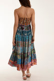 Silk Blend Patchwork Dress & Skirt For Women  - Dropwear