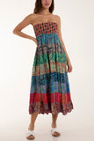 Silk Blend Patchwork Dress & Skirt For Women  - Dropwear