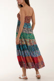 Silk Blend Patchwork Dress & Skirt For Women  - Dropwear