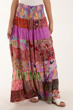 Silk Blend Patchwork Dress & Skirt For Women  - Dropwear