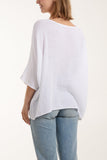Texture Fabric Fine Cotton Blouse For Women  - Dropwear