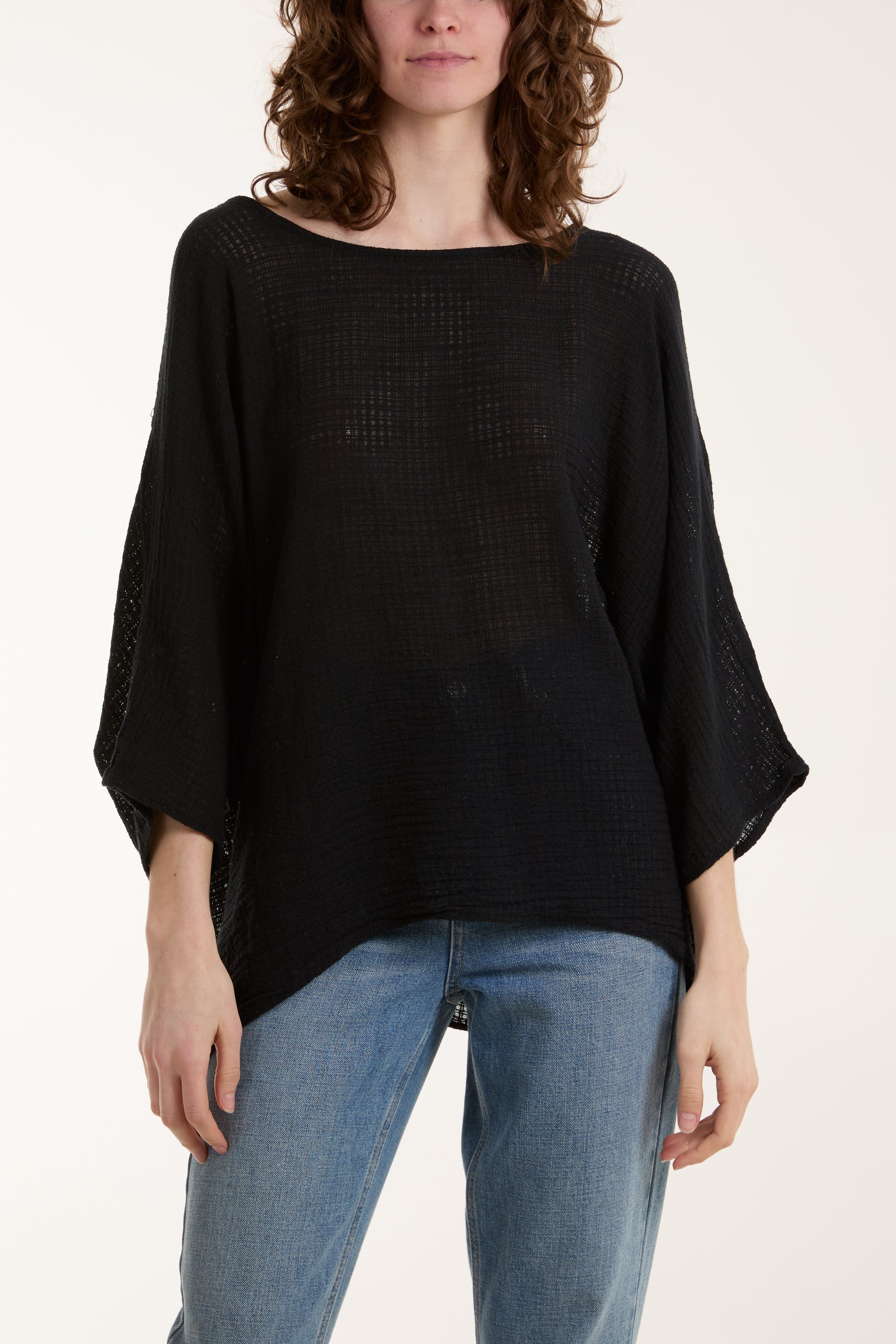 Texture Fabric Fine Cotton Blouse For Women  - Dropwear