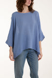 White Texture Fabric Fine Cotton Blouse For Women ONE SIZE - Dropwear