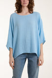 Lime Texture Fabric Fine Cotton Blouse For Women ONE SIZE - Dropwear