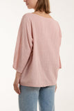 Necklace 3/4 Sleeve Blouse For Women  - Dropwear