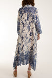 Palm Leaf Broderie Anglaise Shirt Dress For Women  - Dropwear
