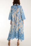 Palm Leaf Broderie Anglaise Shirt Dress For Women  - Dropwear