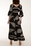 Paisley Print Ruffle Sleeve Jumpsuit For Women  - Dropwear