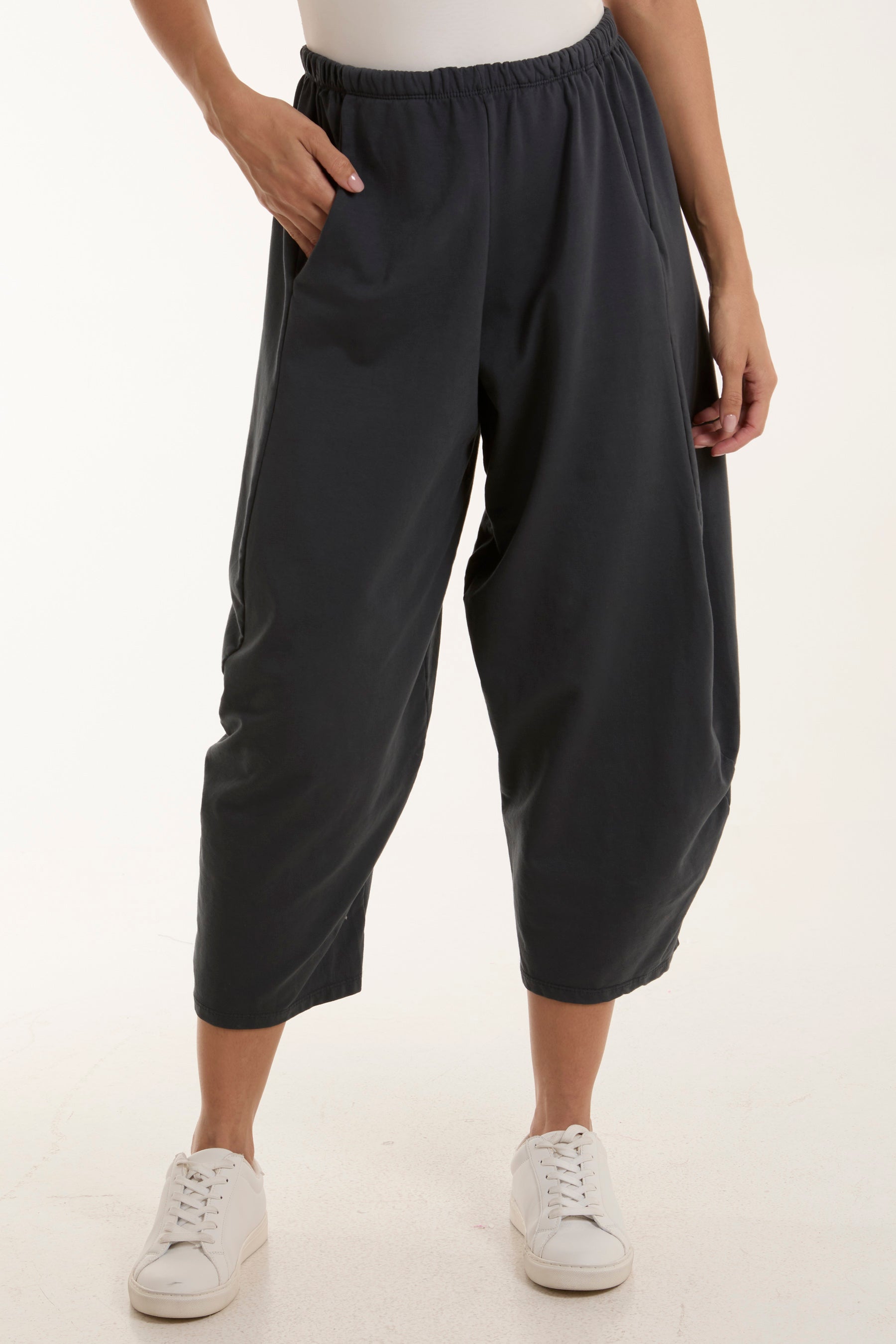 Jersey Pockets Relaxed Fit Trousers For Women  - Dropwear