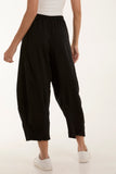 White Jersey Pockets Relaxed Fit Trousers For Women ONE SIZE - Dropwear