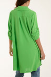 Side Button Detail Floaty Shirt For Women  - Dropwear