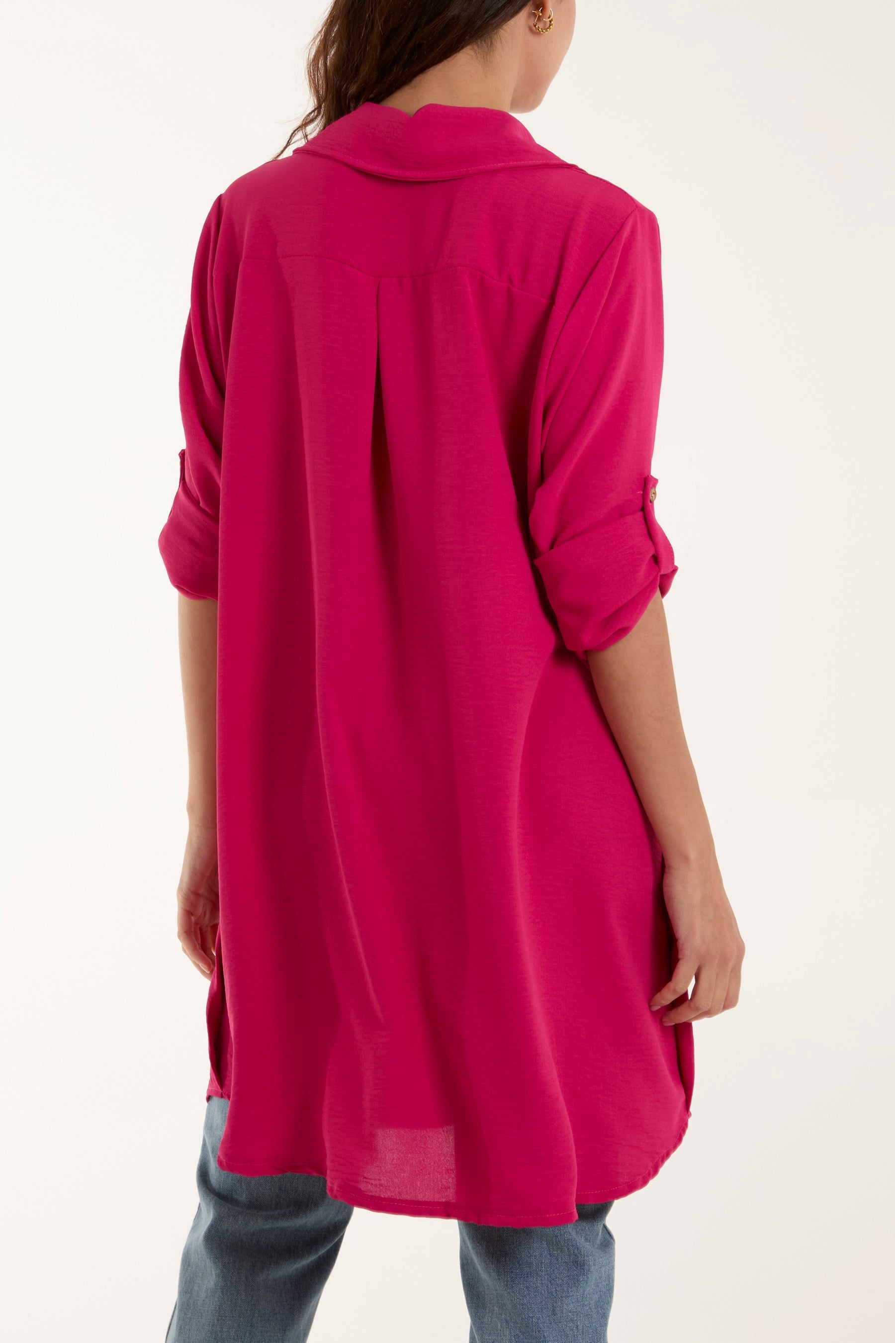 Sage Side Button Detail Floaty Shirt For Women ONE SIZE - Dropwear