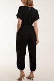 Lime V-Neck Tied Waist Long Jumpsuit For Women ONE SIZE - Dropwear