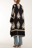 Khaki Printed Pockets Long Kimono For Women ONE SIZE - Dropwear