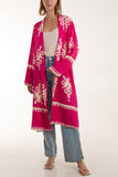 Printed Pockets Long Kimono For Women  - Dropwear