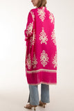 Printed Pockets Long Kimono For Women  - Dropwear