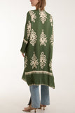 Printed Pockets Long Kimono For Women  - Dropwear