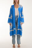 Printed Pockets Long Kimono For Women  - Dropwear